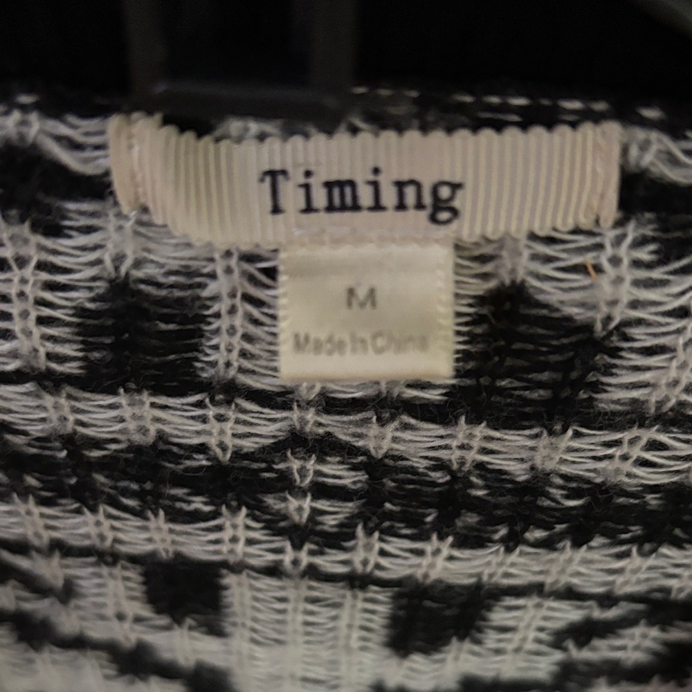 Timing Monochrome Geometric Cardigan View 2